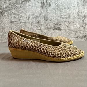 KEEN Cortona Jute Peep Toe Wedge Heel Women’s Size 6‎